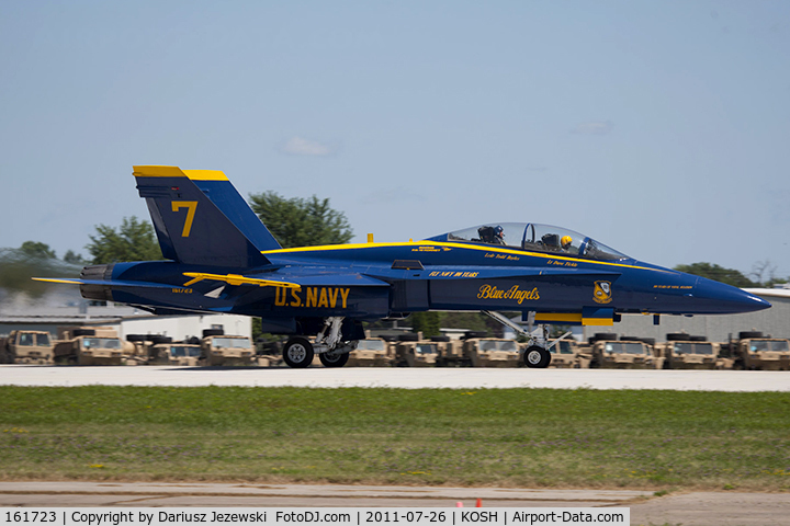 161723, McDonnell Douglas F/A-18B Hornet C/N 0073/B022, FA-18B Hornet 161723 CN 0073 from Blue Angels Demo Team NAS Pensacola, FL