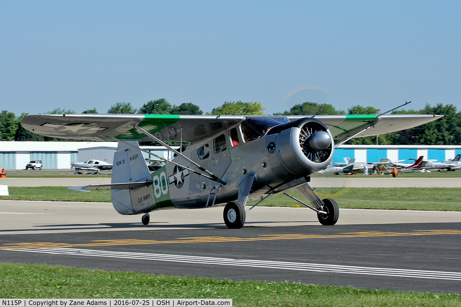 N115P, 1944 Howard Aircraft DGA-15P C/N 926, At the 2016 EAA AirVenture - Oshkosh, Wisconsin