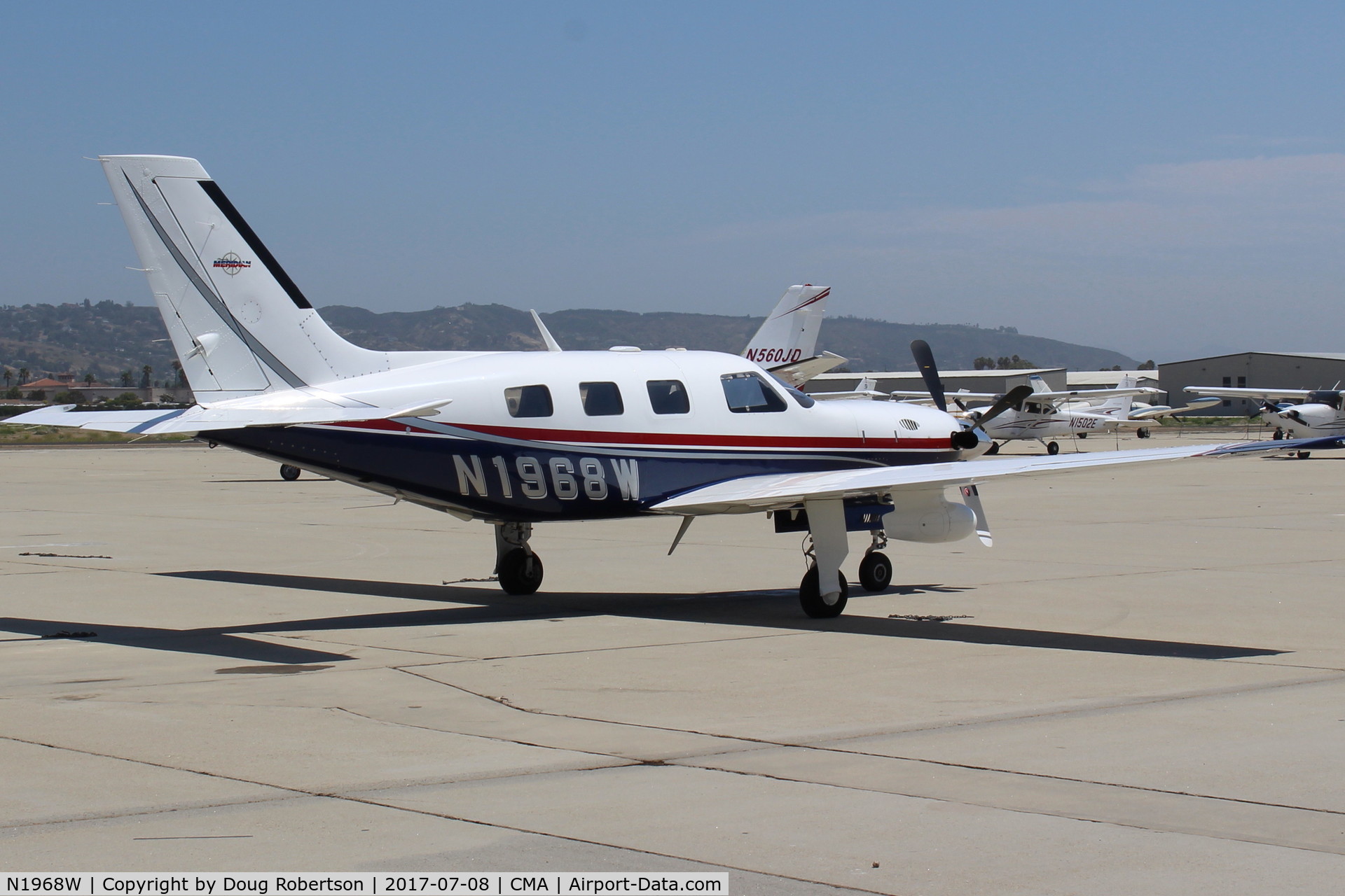 N1968W, 2001 Piper PA-46-500TP C/N 4697115, 2001 Piper PA-46-500TP MALIBU MERIDIAN, one P&W(C)PT6A-42A Turboprop, derated to 500 sHp for takeoff, six seats