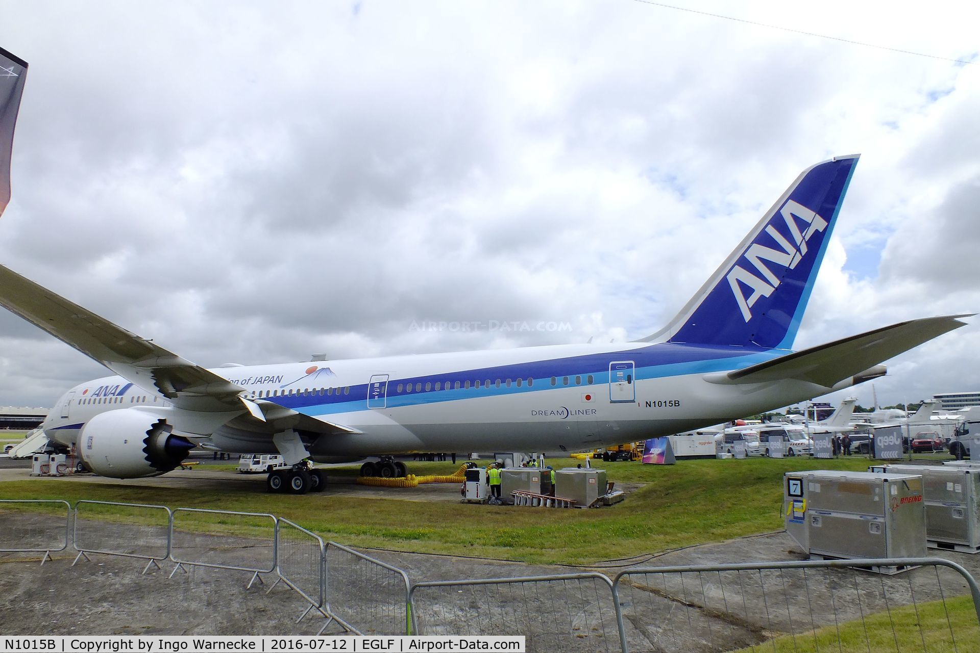 N1015B, 2016 Boeing 787-9 Dreamliner C/N 34533, Boeing 787-9 of ANA All Nippon Airways at Farnborough International 2016