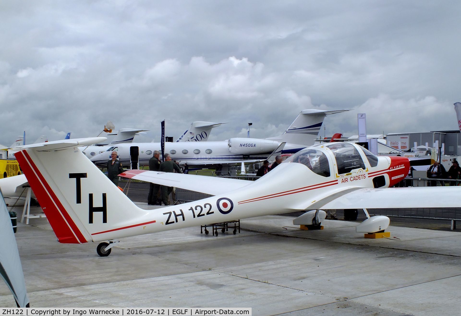 ZH122, Grob G-109B Vigilant T1 C/N 6515, Grob G.109B Vigilant T1 of the RAF at Farnborough International 2016