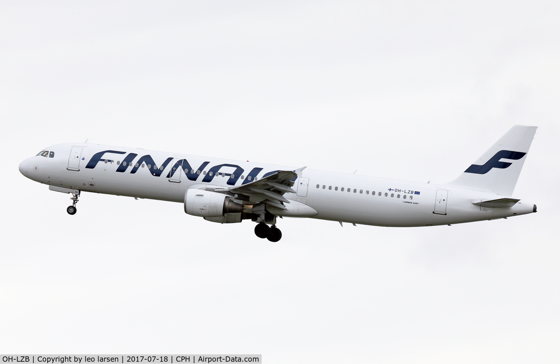 OH-LZB, 1999 Airbus A321-211 C/N 0961, Copenhagen T/O R-22R 18.7.2017