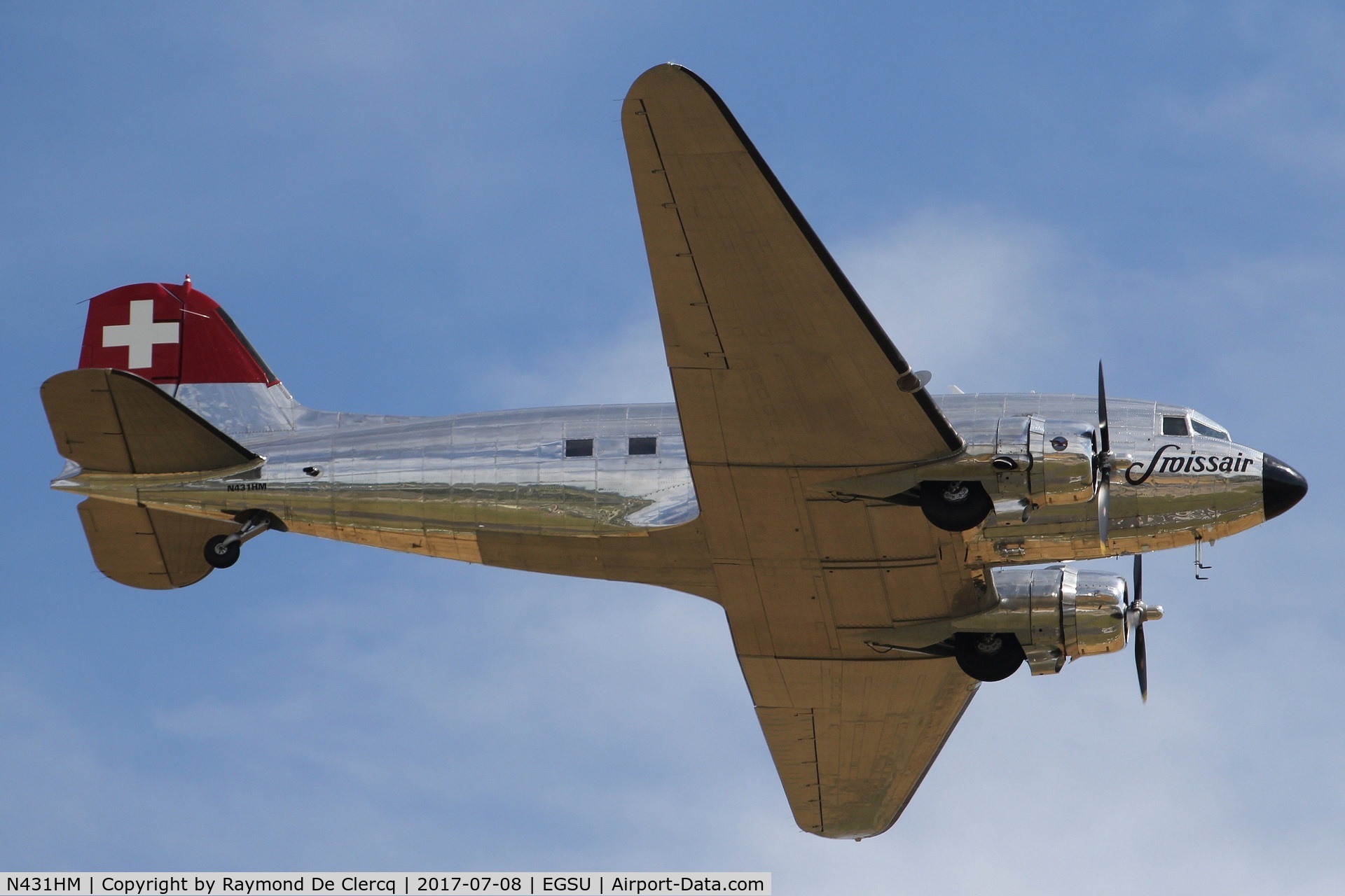 N431HM, 1943 Douglas DC-3C-S1C3G (C-47A) C/N 9995, Flying Legends airshow.