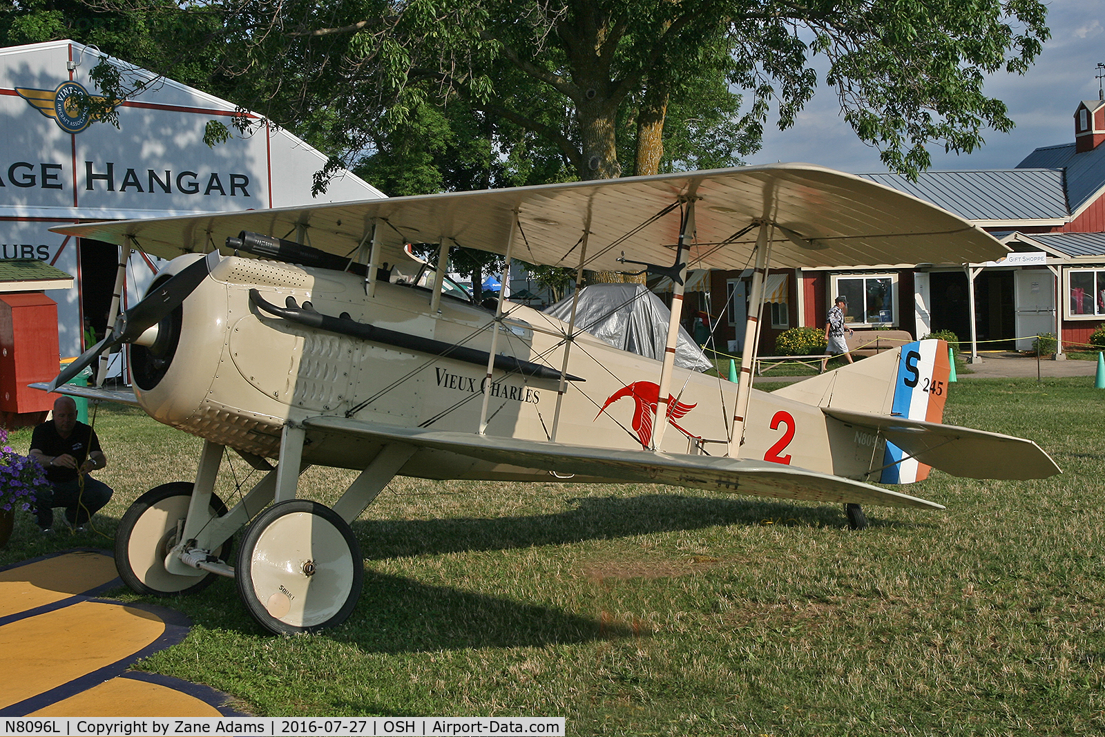 N8096L, 1999 SPAD S-VII Replica C/N 1999, At the 2016 EAA AirVenture - Oshkosh, Wisconsin