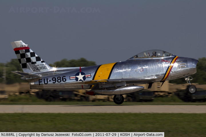 N188RL, 1952 North American F-86F Sabre C/N 191-682, North American F-86F (CWF86-F-30-NA) Sabre Smokey CN 524986CW, NX188RL