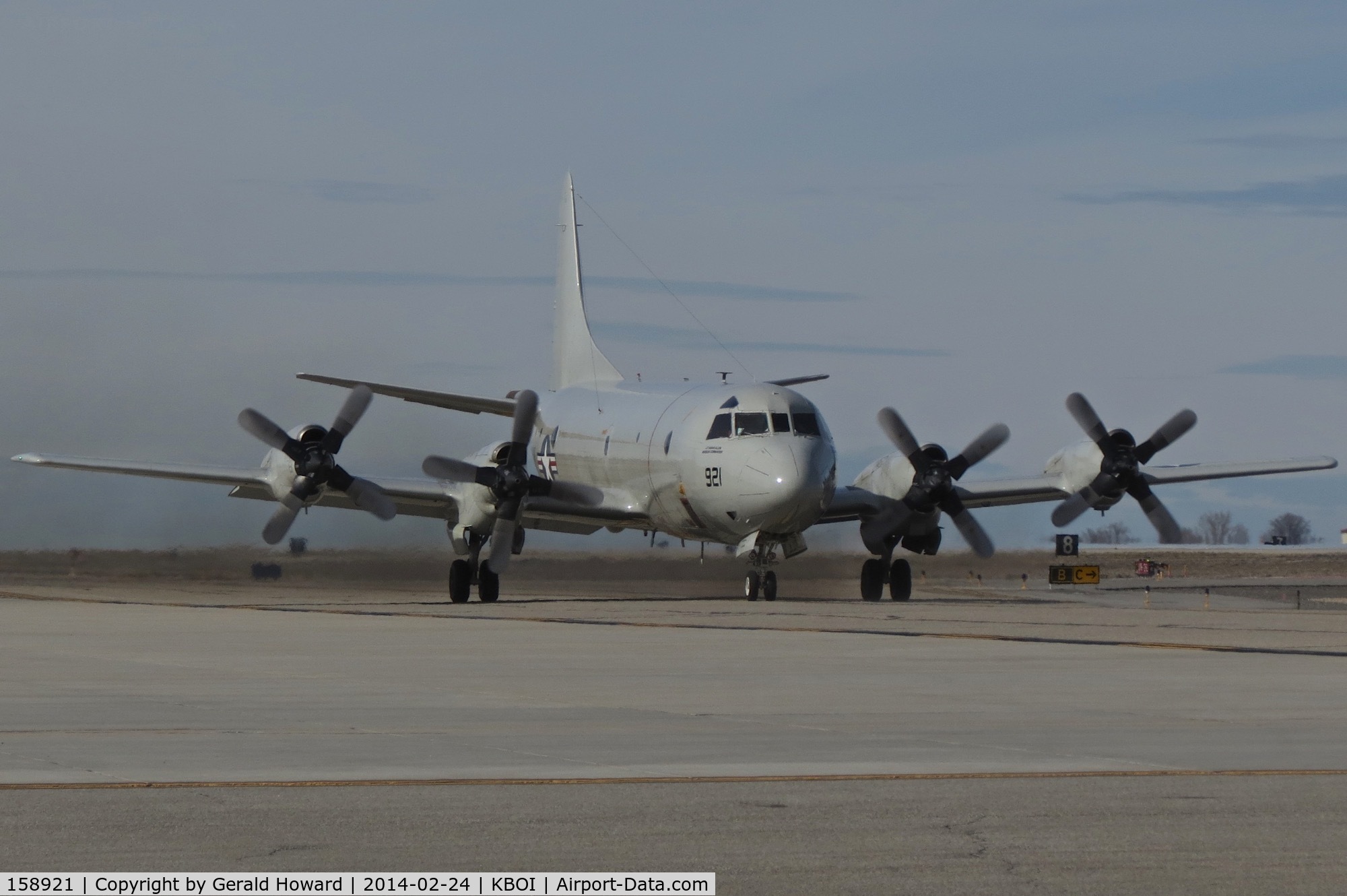 158921, Lockheed P-3C-145-LO Orion C/N 285A-5593, Taxiing on Bravo to RWY 28L.