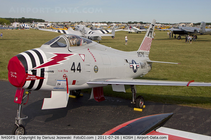 N400FS, 1958 North American AF-1E Fury C/N 244-83, North American FJ-4B Fury CN 143575 - Dr. Rich Sugden, N400FS