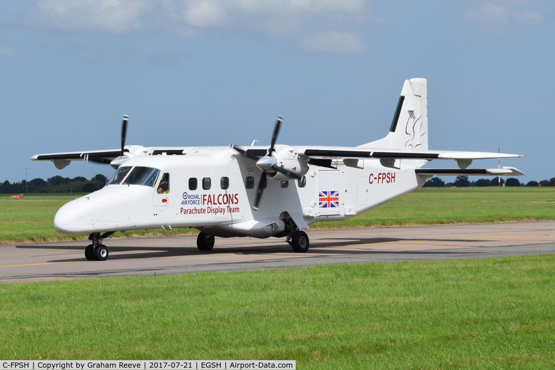 C-FPSH, 1986 Dornier 228-202 C/N 8071, Just landed at Norwich.