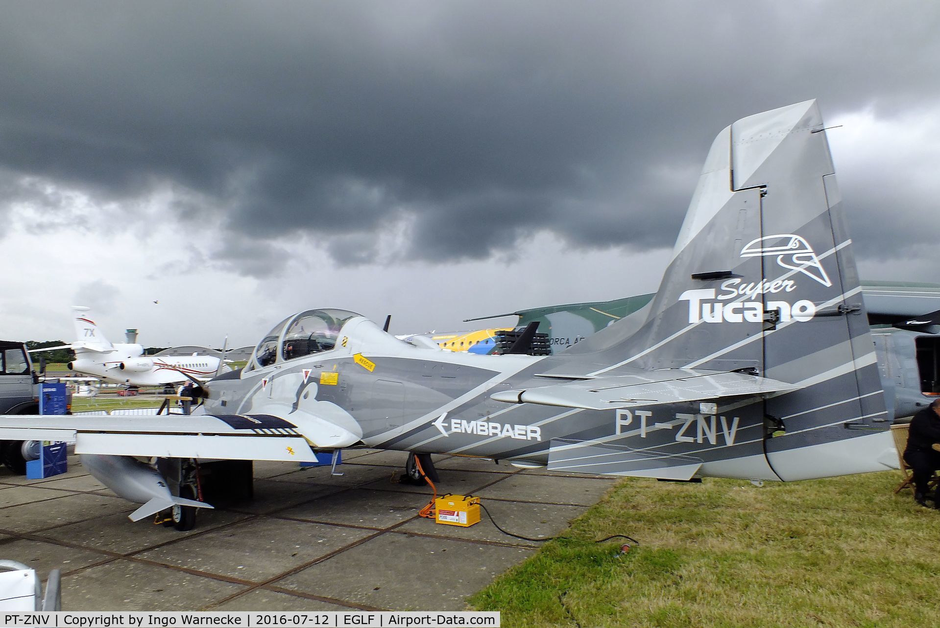 PT-ZNV, Embraer A-29B Super Tucano (EMB-314) C/N 31400221, EMBRAER A-29B Super Tucano (EMB-314) at Farnborough International 2016