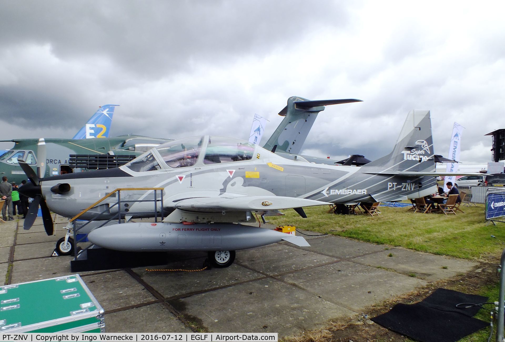 PT-ZNV, Embraer A-29B Super Tucano (EMB-314) C/N 31400221, EMBRAER A-29B Super Tucano (EMB-314) at Farnborough International 2016