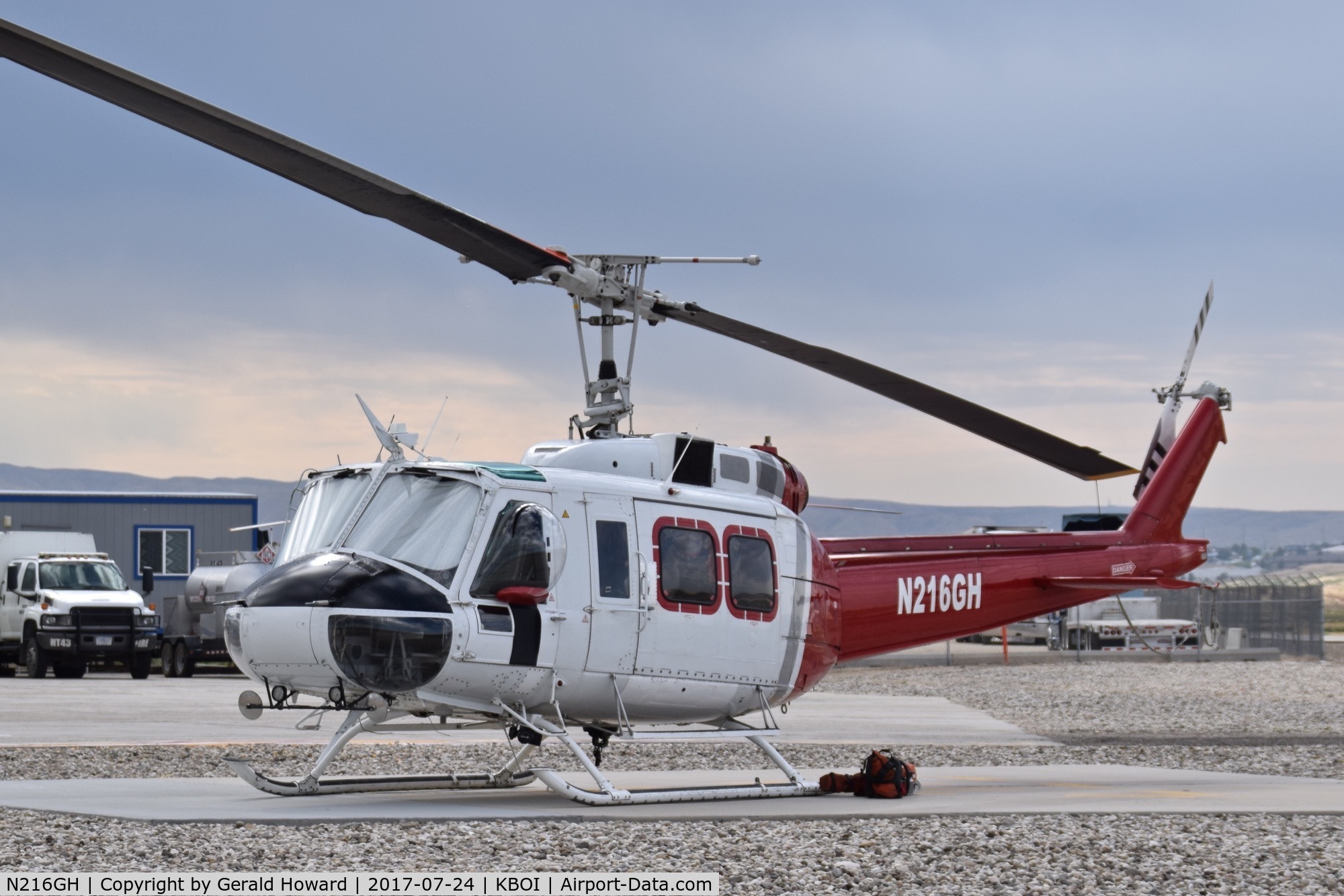 N216GH, 1969 Bell 205A-1++ C/N 30036, Parked on BLM helicopter pad.