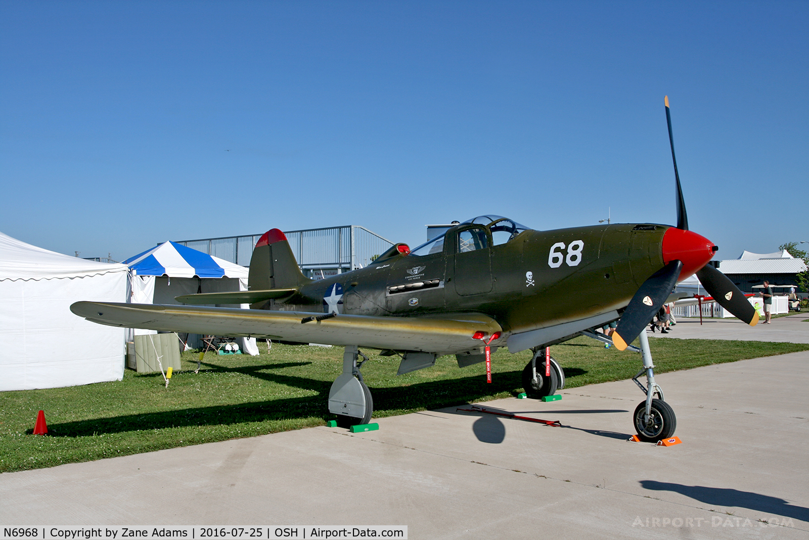 N6968, 1943 Bell P-39Q Airacobra C/N 219597, At the 2016 EAA AirVenture - Oshkosh, Wisconsin