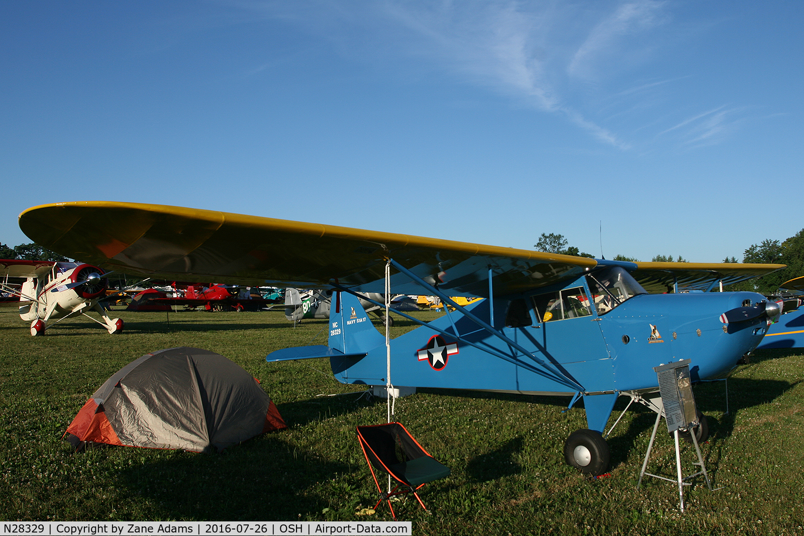 N28329, 1941 Interstate S-1A Cadet C/N 17, At the 2016 EAA AirVenture - Oshkosh, Wisconsin