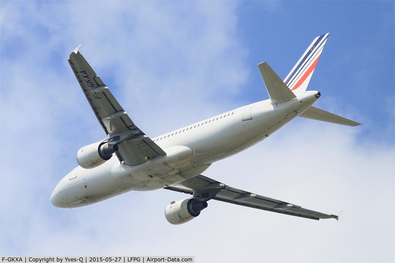 F-GKXA, 1991 Airbus A320-211 C/N 287, Airbus A320-211, Take off rwy 27L, Roissy Charles De Gaulle airport (LFPG-CDG)