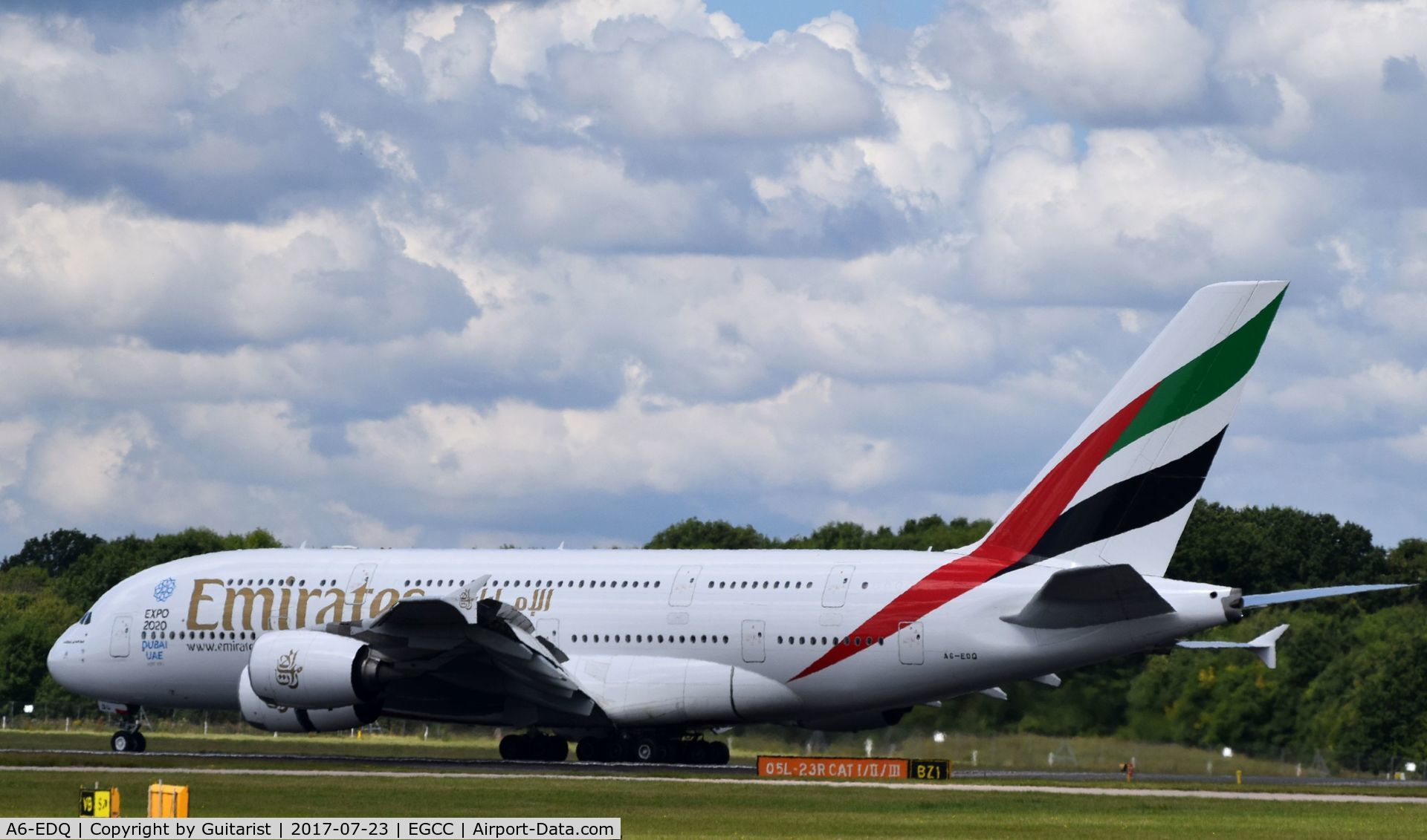 A6-EDQ, 2011 Airbus A380-861 C/N 080, At Manchester