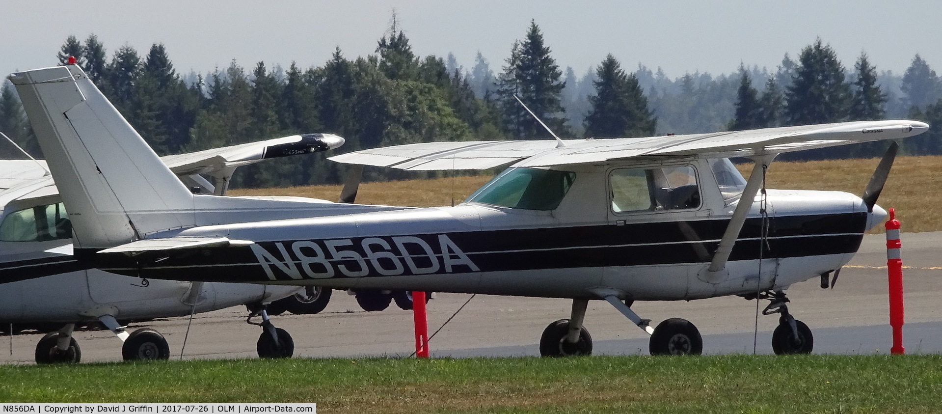 N856DA, 1980 Cessna 152 C/N 15284377, 1980 Cessna 152 c/n: 15284377, on the ramp at Olympia Regional Airport owned by GLACIER AVIATION INC