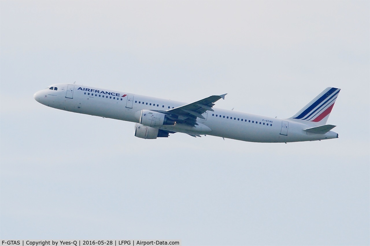 F-GTAS, 2008 Airbus A321-212 C/N 3419, Airbus A321-212, Take off rwy 08L, Roissy Charles De Gaulle airport (LFPG-CDG)