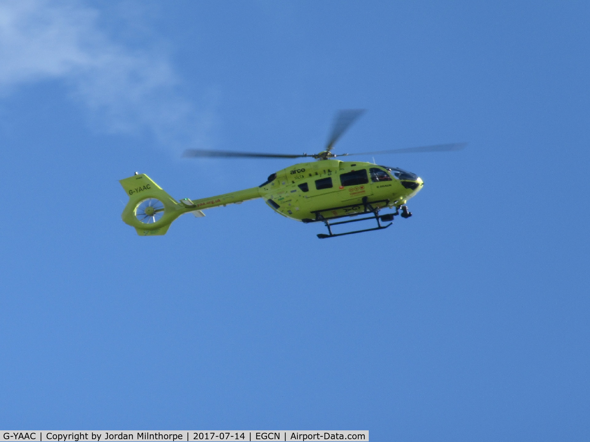 G-YAAC, 2016 Airbus Helicopters H-145 (BK-117D-2) C/N 20084, G-YAAC Over Worsbrough