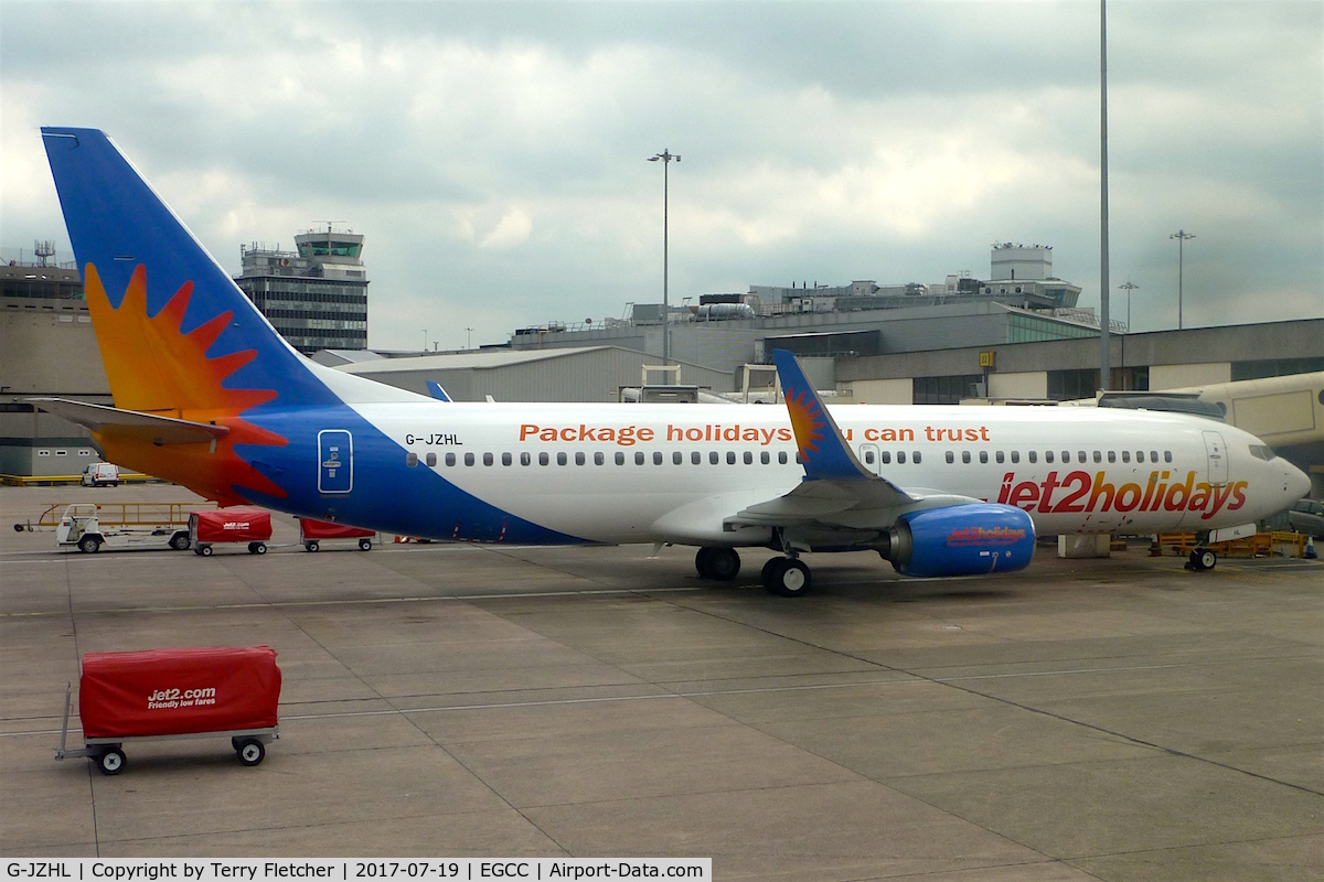 G-JZHL, 2016 Boeing 737-8MG C/N 63568, At Manchester