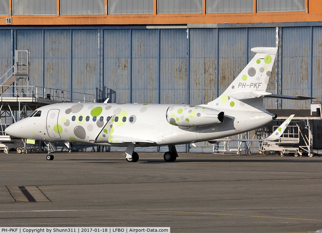 PH-PKF, 2015 Dassault Falcon 2000LXS C/N 298, Parked at the General Aviation area...