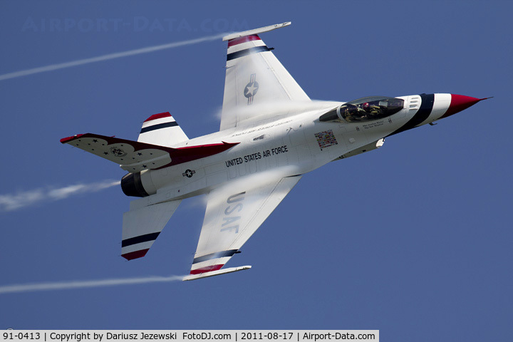 91-0413, 1991 General Dynamics F-16CJ Fighting Falcon C/N CC-111, F-16CM Fighting Falcon 91-0413 5 from USAF Thunderbirds Nellis AFB, NV