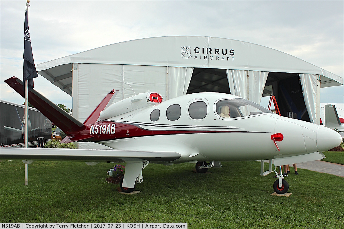 N519AB, 2017 Cirrus SF50 Vision C/N 0011, Displayed at 2017 EAA AirVenture at Oshkosh