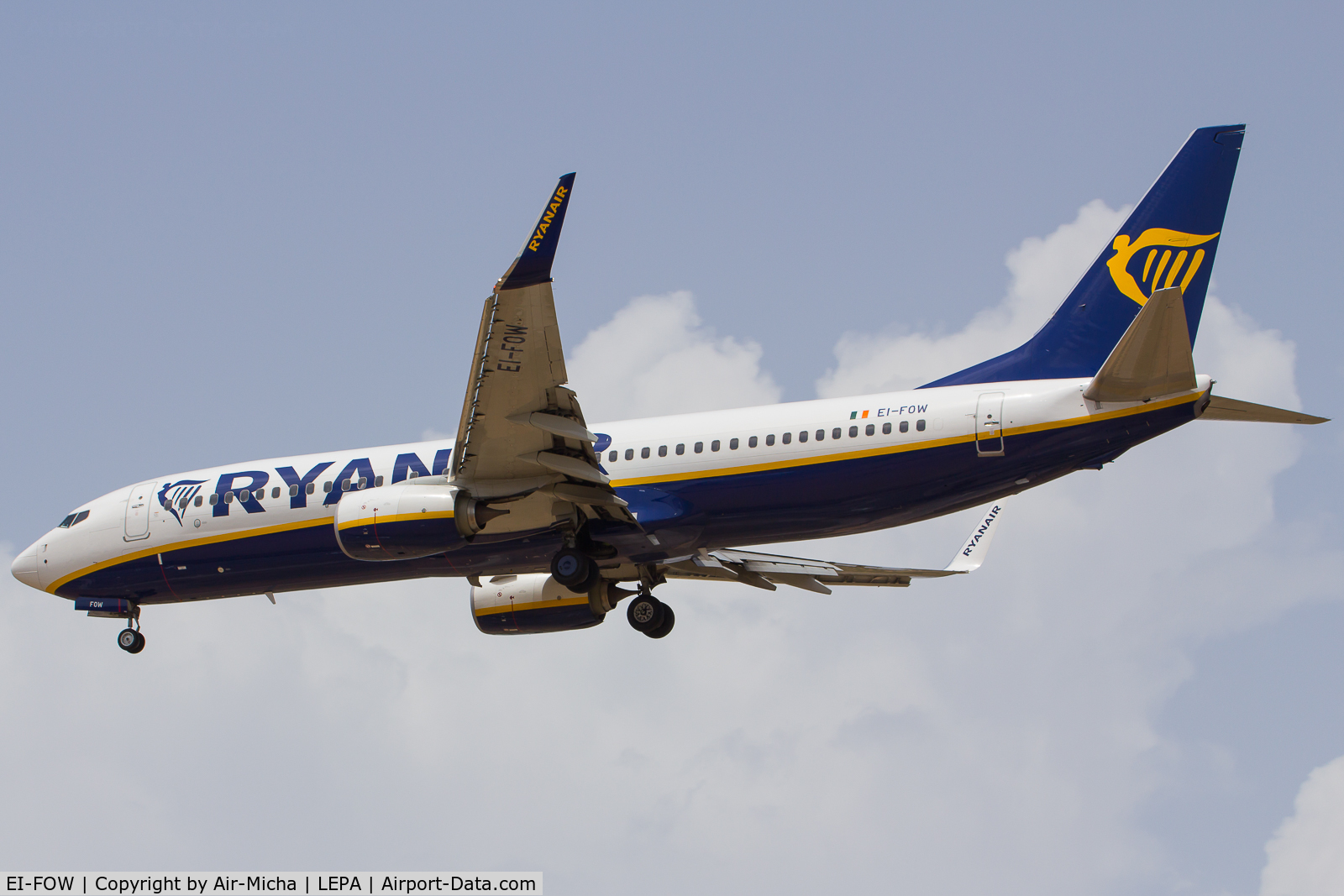 EI-FOW, 2016 Boeing 737-8AS C/N 44729, Ryanair