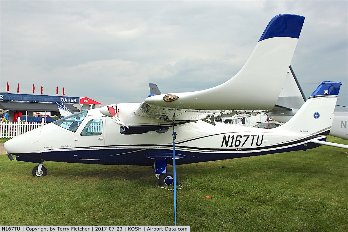 N167TU, 2016 Tecnam P-2006T C/N 167/US, Displayed at the 2017 EAA Airventure at Oshkosh