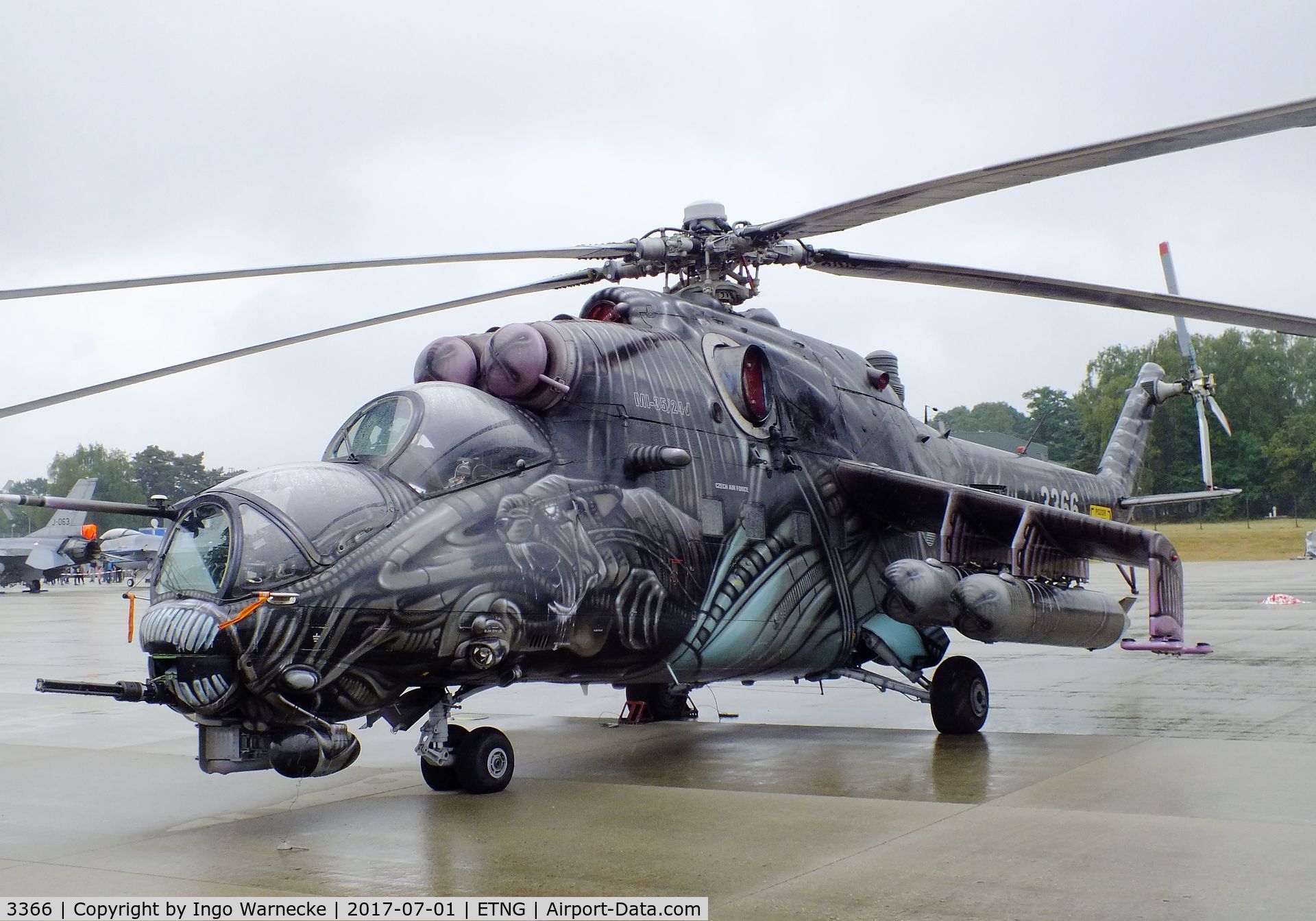 3366, Mil Mi-35 Hind E C/N 203366, Mil Mi-35 Hind E of the Czech Air Force in 'Alien' special colours at the NAEWF 35 years jubilee display Geilenkirchen 2017