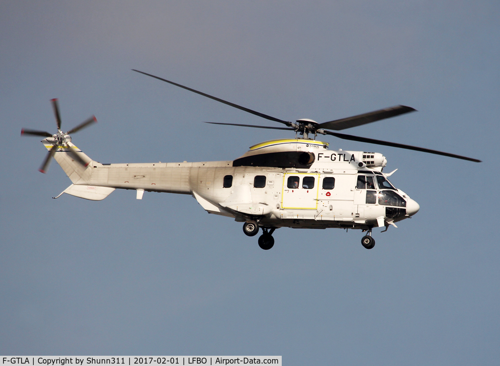 F-GTLA, 2015 Airbus Helicopters AS-332C1e Super Puma C/N 2938, Passing above rwy 14R for exercice...