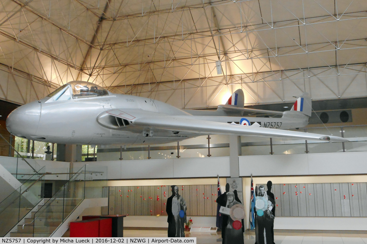 NZ5757, De Havilland DH-100 Vampire FB.5 C/N WA311, At the Air Force Museum in Christchurch