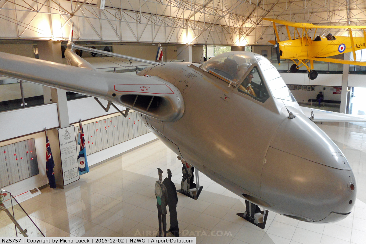 NZ5757, De Havilland DH-100 Vampire FB.5 C/N WA311, At the Air Force Museum in Christchurch