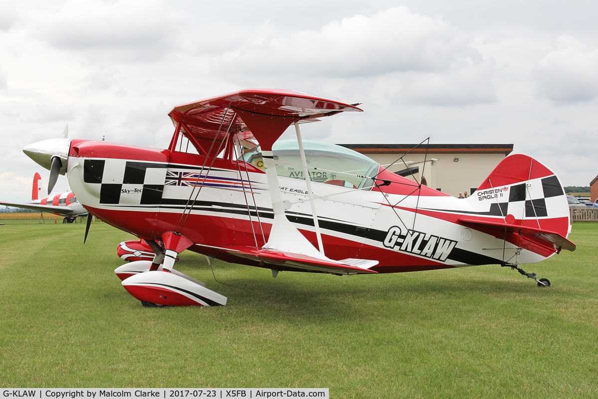 G-KLAW, 2010 Christen Eagle II C/N 003-1, Christen Eagle II at Fishburn Airfield UK, prior to performing at this year's Sunderland Airshow. July 23rd 2017.