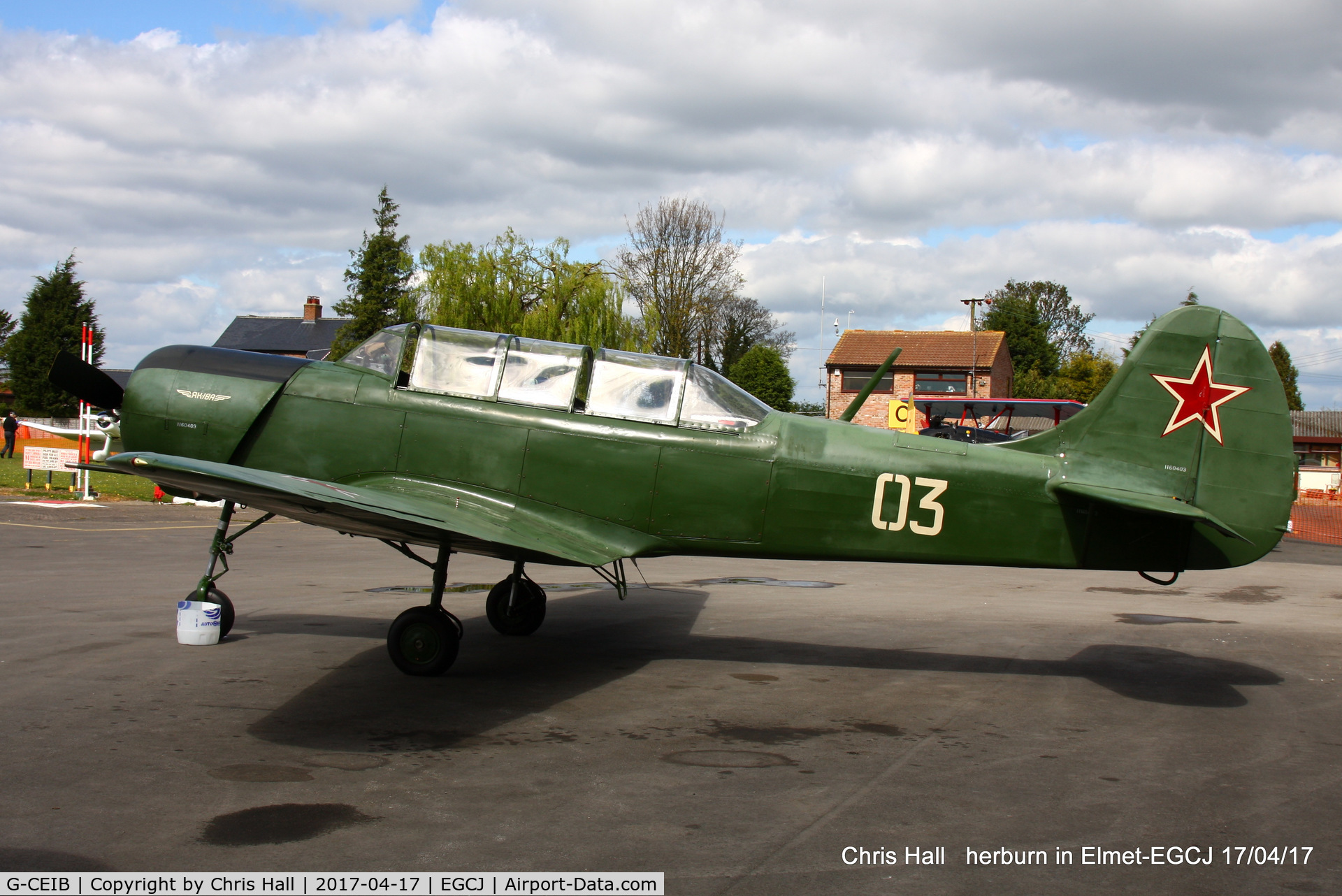 G-CEIB, 1958 Yakovlev Yak-18A C/N 1160403, at Sherburn in Elmet