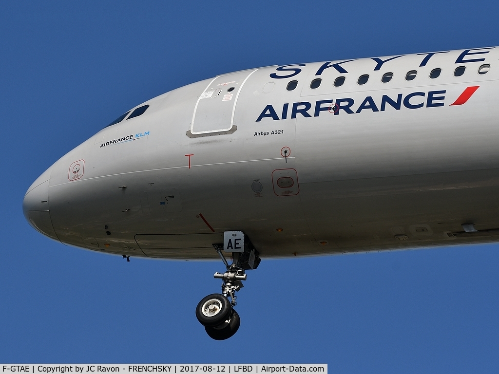 F-GTAE, 1998 Airbus A321-211 C/N 0796, Air France (SkyTeam Livery) AF7622 from Paris CDG landing runway 23