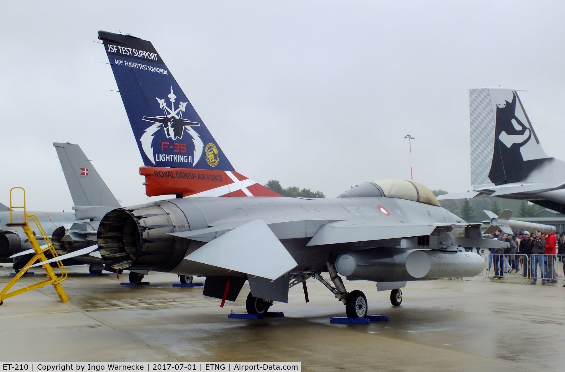 ET-210, 1981 SABCA F-16B Fighting Falcon C/N 6G-7, General Dynamics (SABCA) F-16B Fighting Falcon of the Flyvevabnet (Danish Air Force) at the NAEWF 35 years jubilee display Geilenkirchen 2017