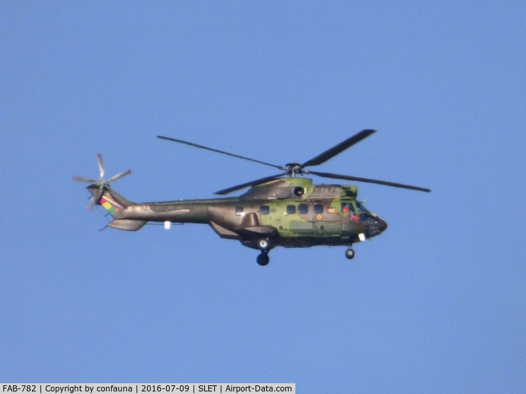 FAB-782, 2015 Airbus Helicopters AS-332C-1e Super Puma C/N 2981, Leaving El Trompillo