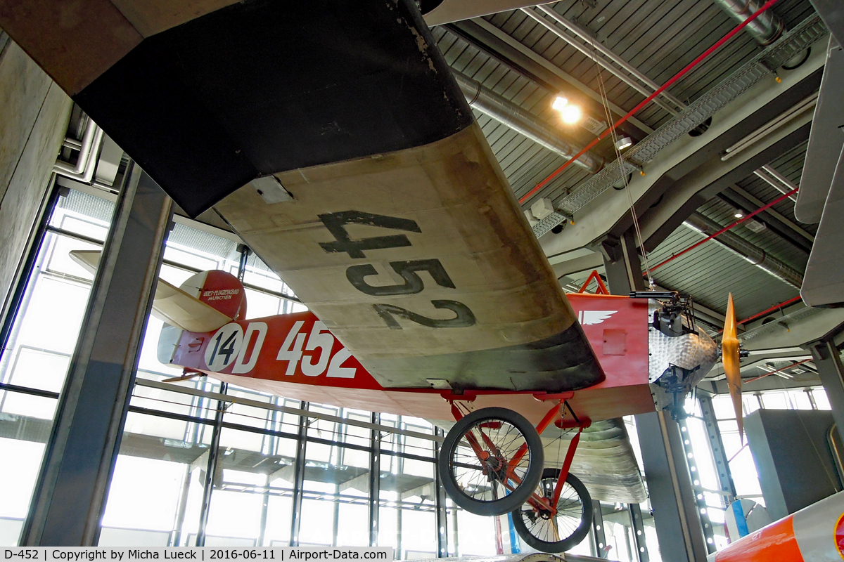 D-452, 1924 Udet U-10 C/N Not found D-452, At the German Museum for Technology in Berlin