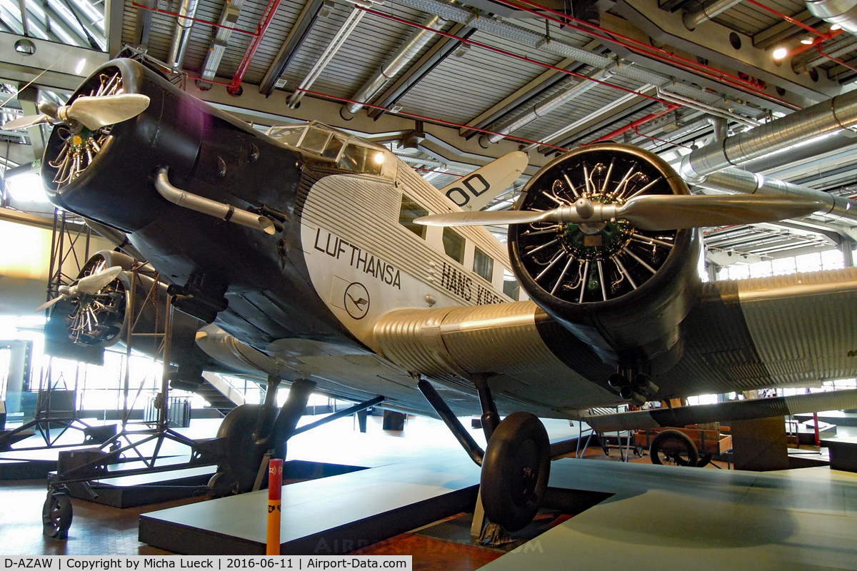 D-AZAW, Junkers Ju-52/3mte C/N 7220, At the German Museum for Technology in Berlin
