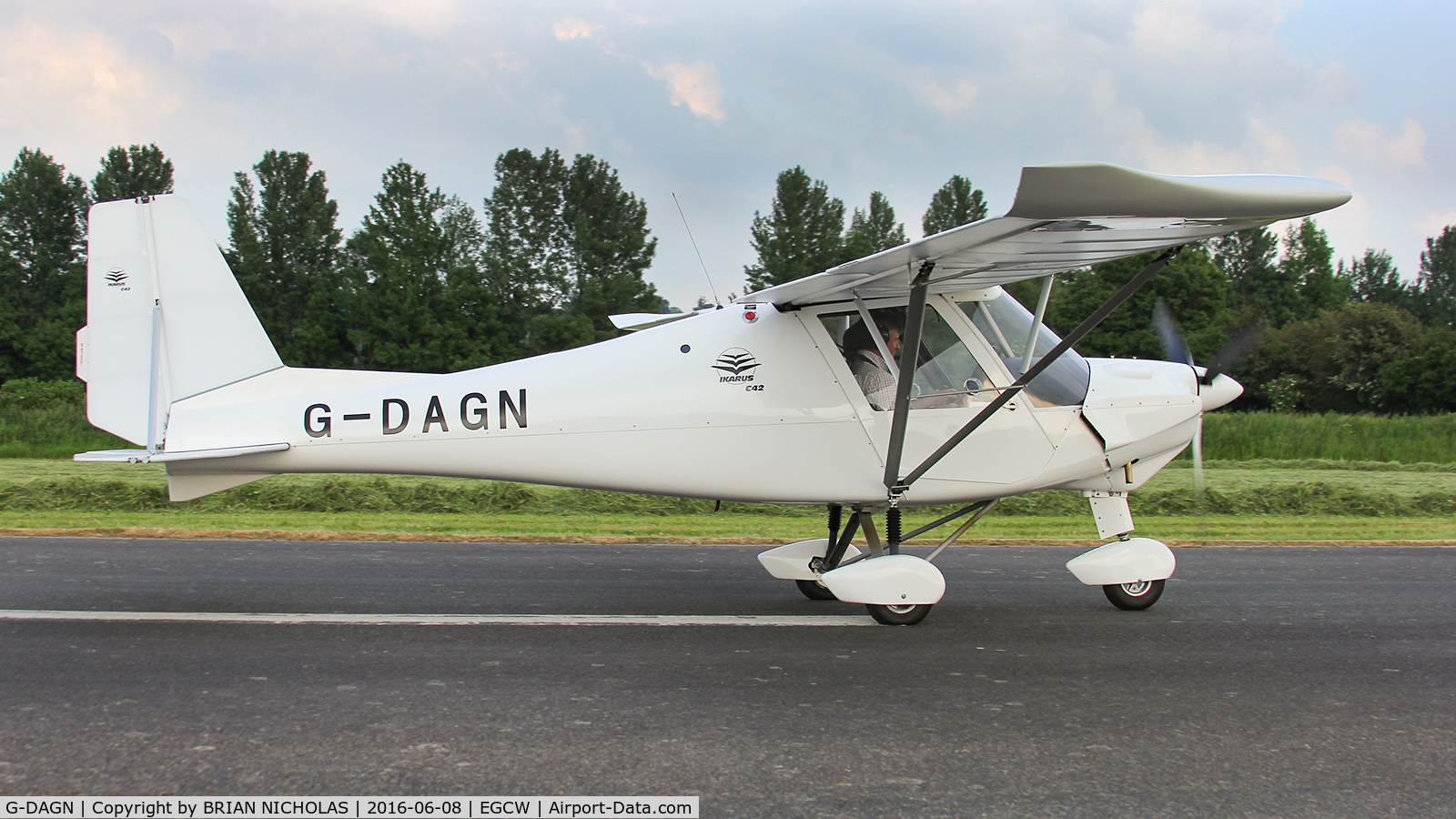 G-DAGN, 2015 Comco Ikarus C42 FB80 Bravo C/N 1509-7419, Dragon Wings Micro Lights, training  school.