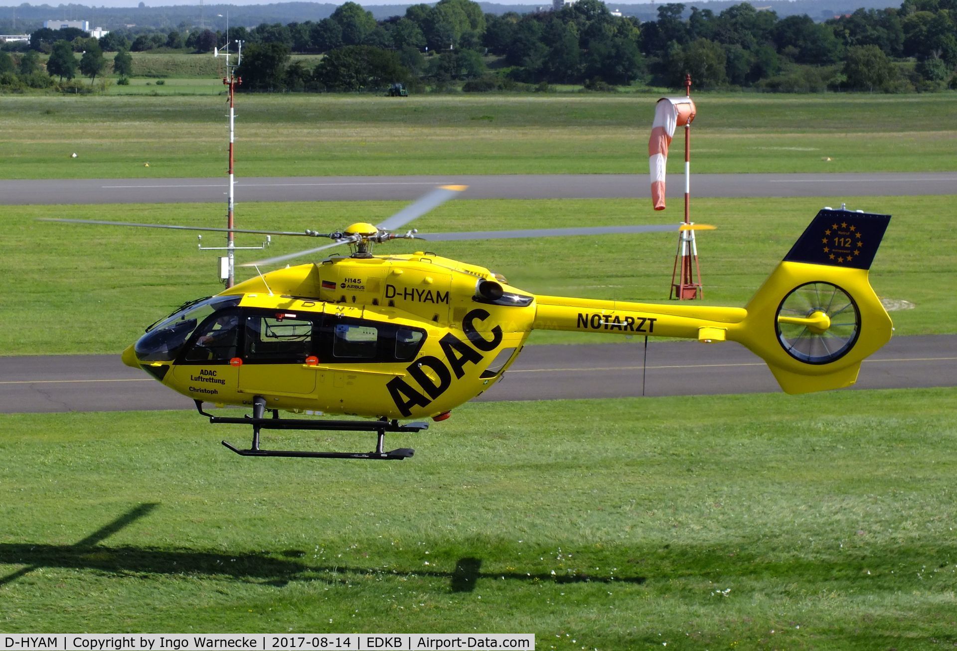 D-HYAM, 2017 Airbus Helicopters H-145 (BK-117D-2) C/N 20142, Airbus Helicopters H145 of ADAC Luftrettung at Bonn-Hangelar airfield