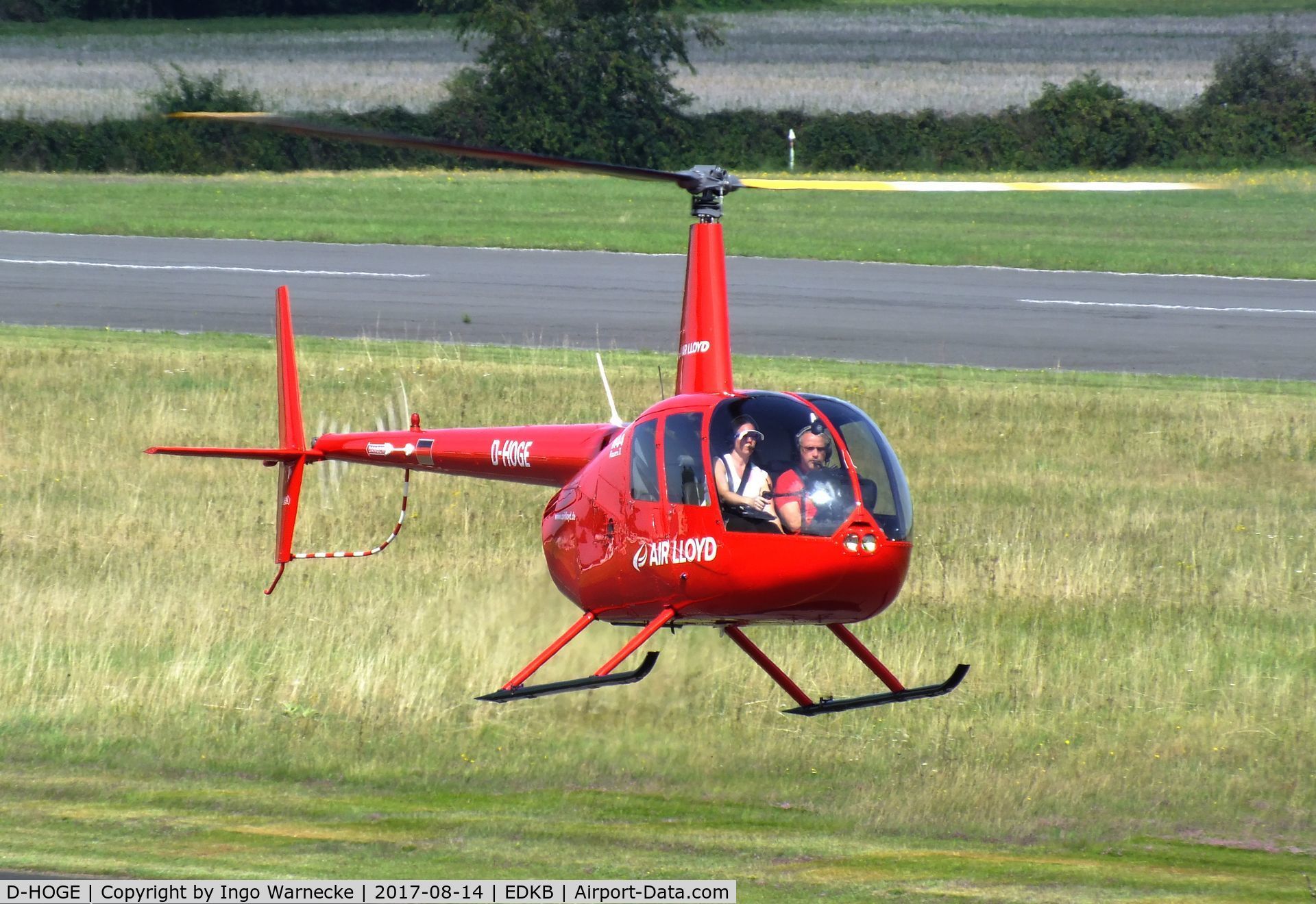 D-HOGE, Robinson R44  Raven II C/N 10588, Robinson R44 Raven II of Air Lloyd at Bonn-Hangelar airfield