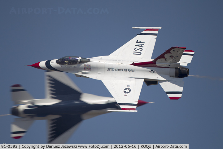 91-0392, 1993 General Dynamics F-16C Fighting Falcon C/N CC-90, F-16CM Fighting Falcon 91-0392 6 from USAF Thunderbirds  Nellis AFB, NV