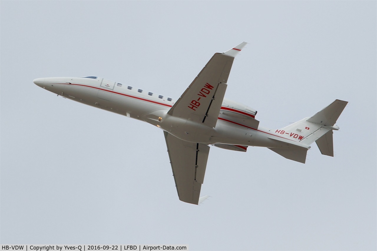 HB-VDW, 2012 Learjet 45 C/N 45438, Learjet 45, Take off rwy 23, Bordeaux Mérignac airport (LFBD-BOD)