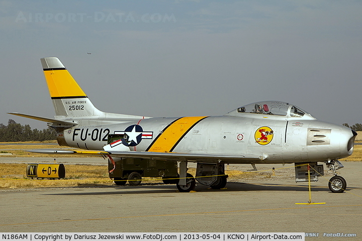 N186AM, 1952 North American F-86F Sabre C/N 191-708, North American F-86F Sabre C/N 52-5012, NX186AM