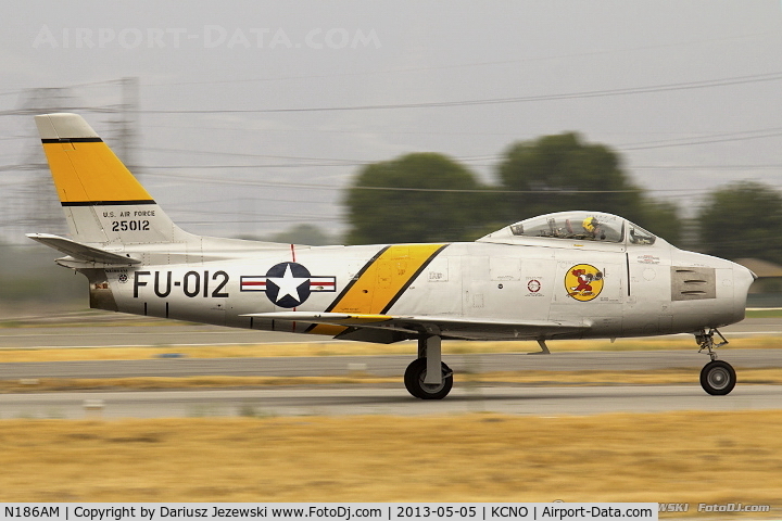 N186AM, 1952 North American F-86F Sabre C/N 191-708, North American F-86F Sabre C/N 52-5012, NX186AM