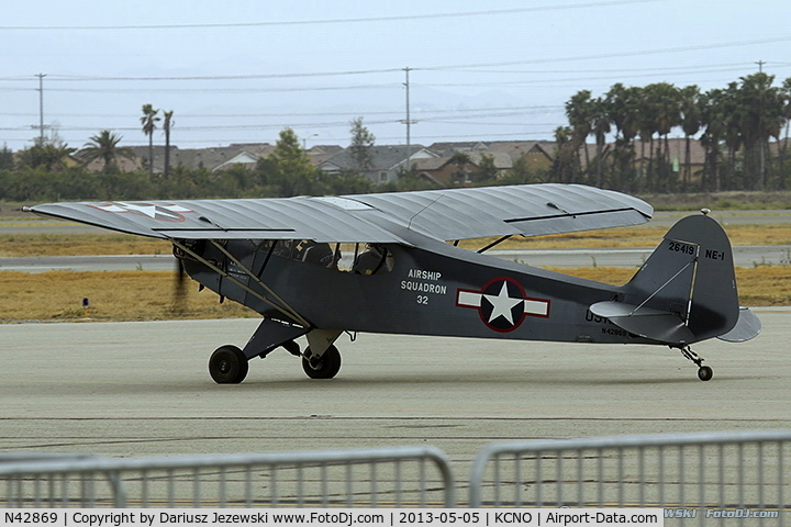 N42869, 1945 Piper J3C-65 Cub Cub C/N 15196, Piper J3C-65 Cub  C/N 15196, N42869