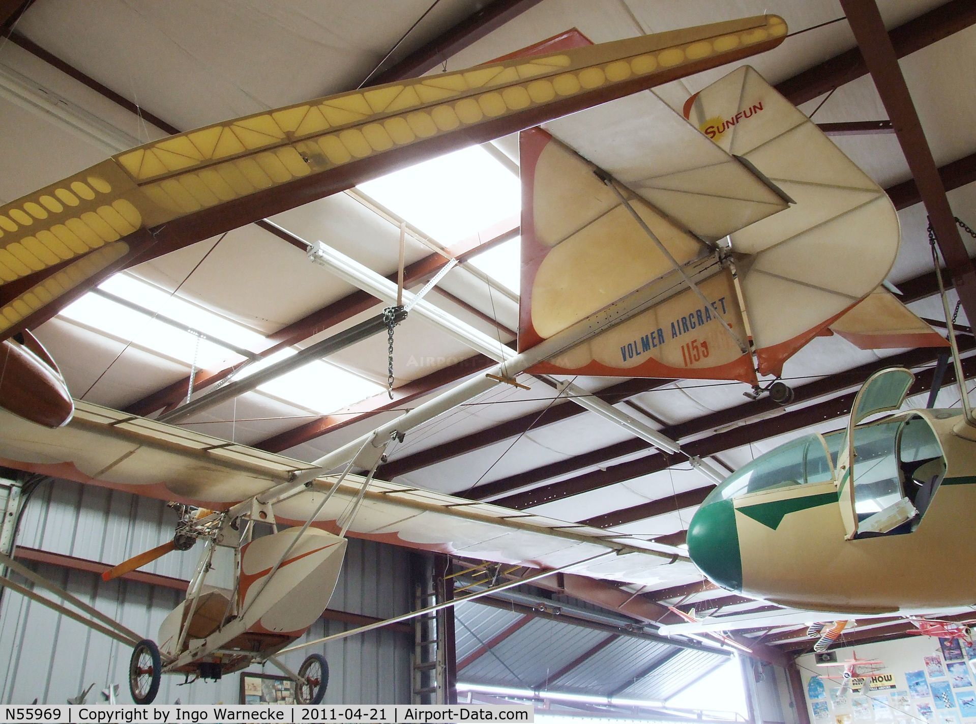 N55969, Volmer VJ-24W C/N 1, Volmer VJ-24W SunFun at the Wings of History Air Museum, San Martin CA