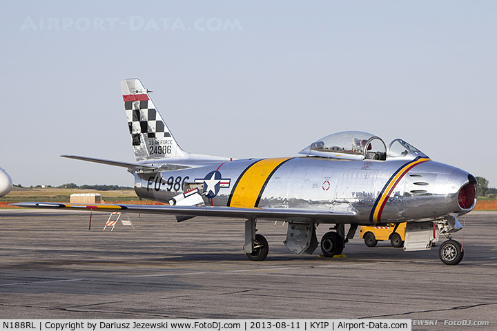 N188RL, 1952 North American F-86F Sabre C/N 191-682, Coleman Warbird Museum Inc CWF-86-F-30-NA Sabre  C/N 524986CW, NL188RL