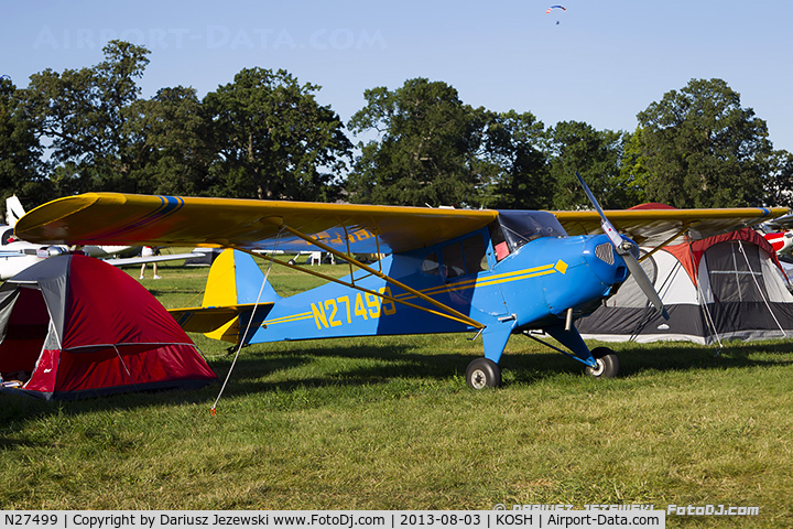 N27499, 1940 Taylorcraft BL-65 (L-2F) C/N 2141, Taylorcraft BL-65 (L-2F)  C/N 2141, N27499